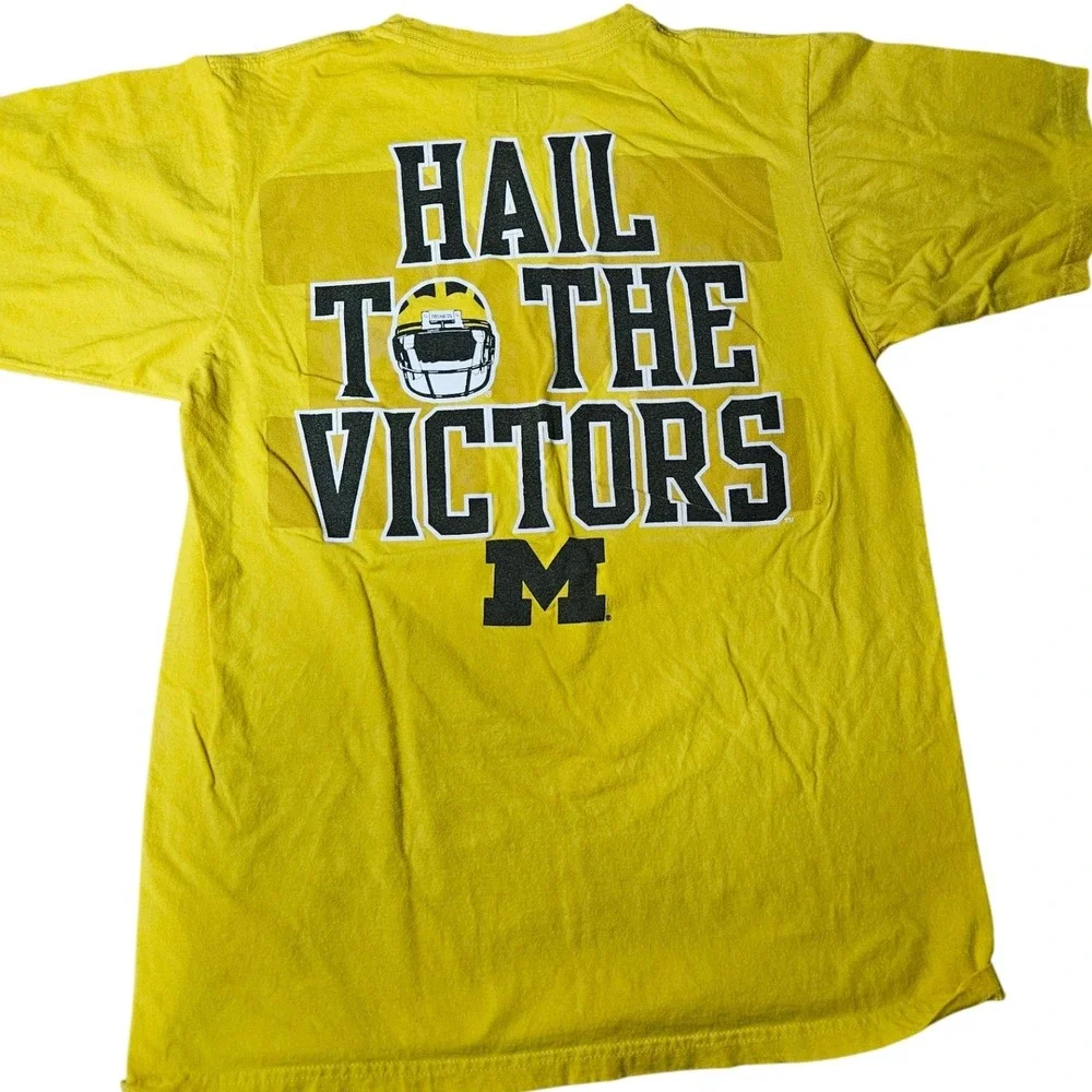 Adidas Michigan Wolverines Football BIG HOUSE Shirt Men's Medium Maize 2012